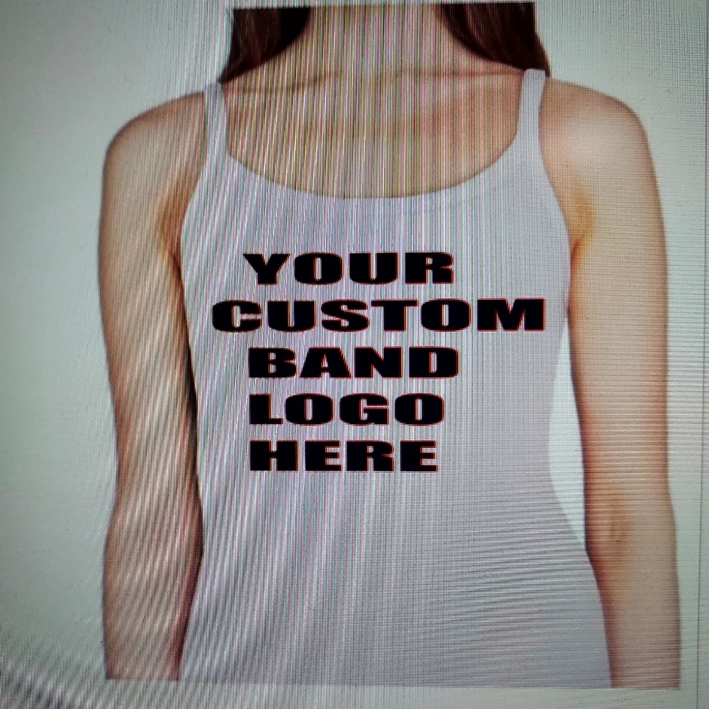 Custom band tank top or crop Top  Custom Text Tank Top Custom Picture Shirt